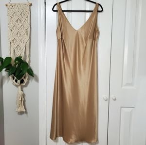 Kim Collection Golf Metallic Silky Midi Slip Dress